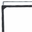 Safavieh Isabellina Iron and Glass Accent Table in Black / Clear