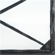 Safavieh Isabellina Iron and Glass Accent Table in Black / Clear