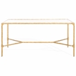 Safavieh Isabellina Iron and Glass Coffee Table in Brass / Clear