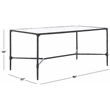 Safavieh Isabellina Iron and Glass Coffee Table in Black / Clear