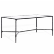 Safavieh Isabellina Iron and Glass Coffee Table in Black / Clear