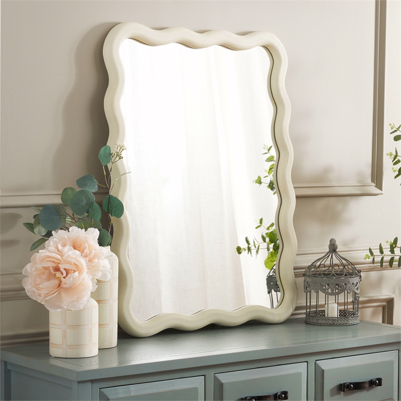 Safavieh Izara Pine Wood Mirror in White