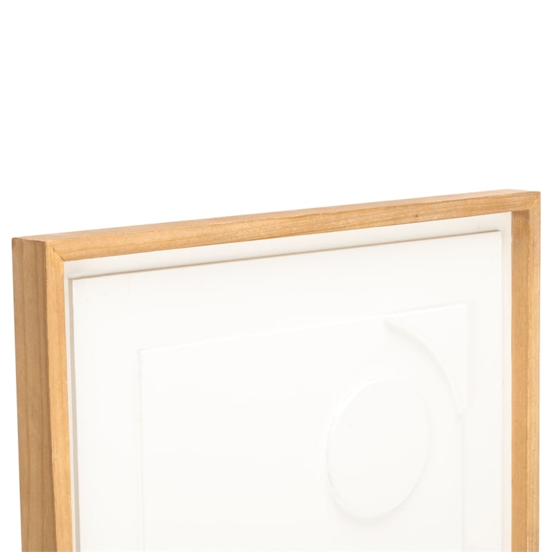 Safavieh  Memory Wood Framed Dimensional Wall Art in Natural / Cream