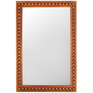 Safavieh Olena Wood Mirror in Red / Brown