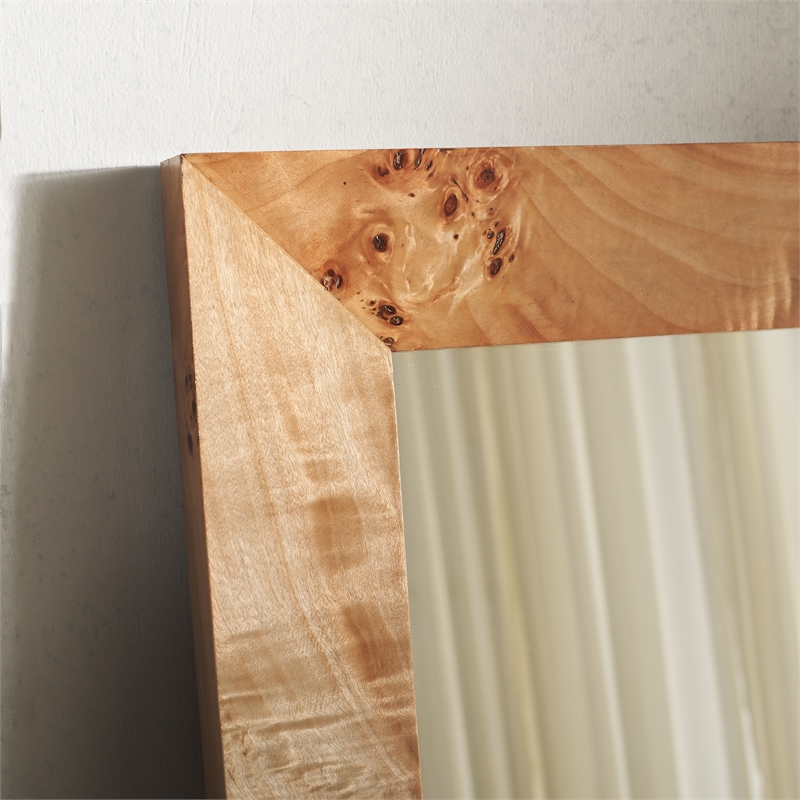 Safavieh Ava Wood and Iron Mirror  in Natural