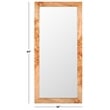 Safavieh Ava Wood and Iron Mirror  in Natural