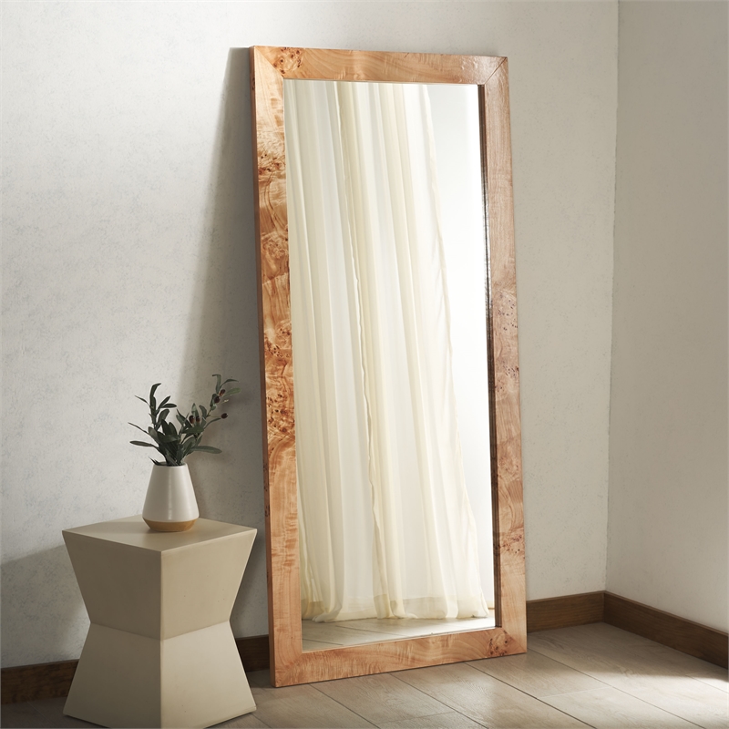 Safavieh Ava Wood and Iron Mirror  in Natural