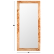 Safavieh Ava Wood and Iron Mirror  in Natural