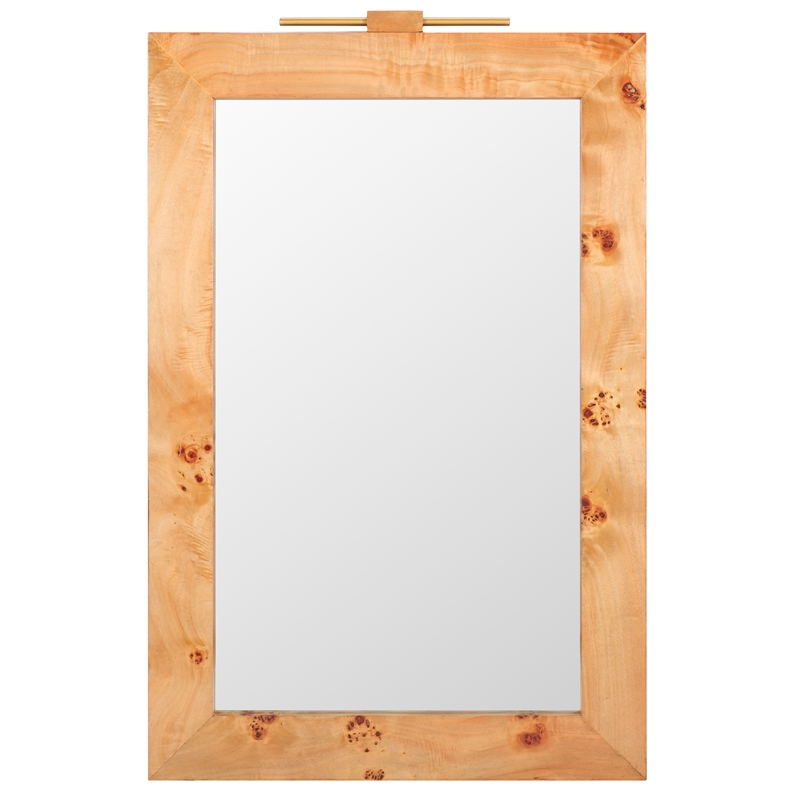 Safavieh Anthea Wood and Iron Mirror in Natural