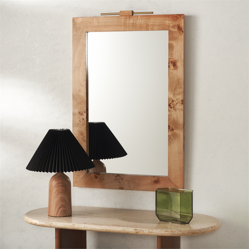 Safavieh Anthea Wood and Iron Mirror in Natural