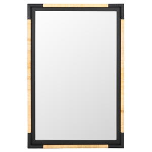 Safavieh Renah Wood and Iron Mirror in Natural / Black