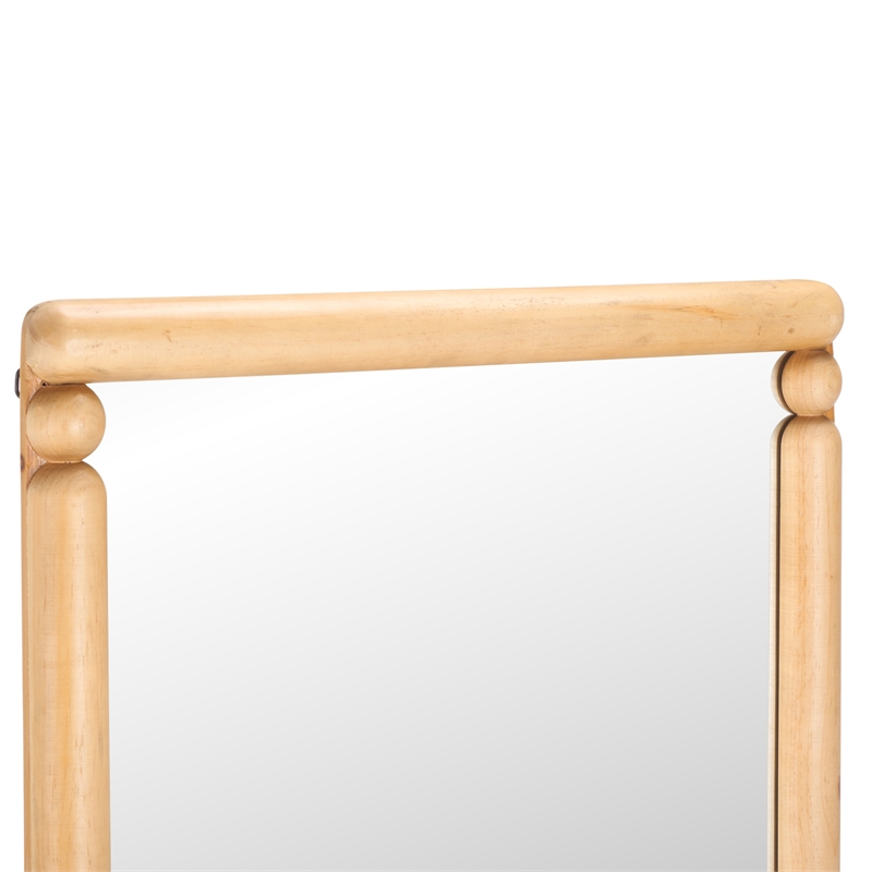 Safavieh Mariana Pine Wood Mirror in Beige