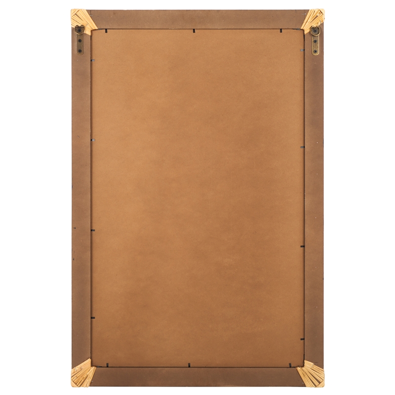 Safavieh Bindie Wood Mirror in Natural / Black