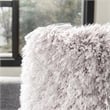 Safavieh Shag Modish Polyester Metallic Pillow in Silver