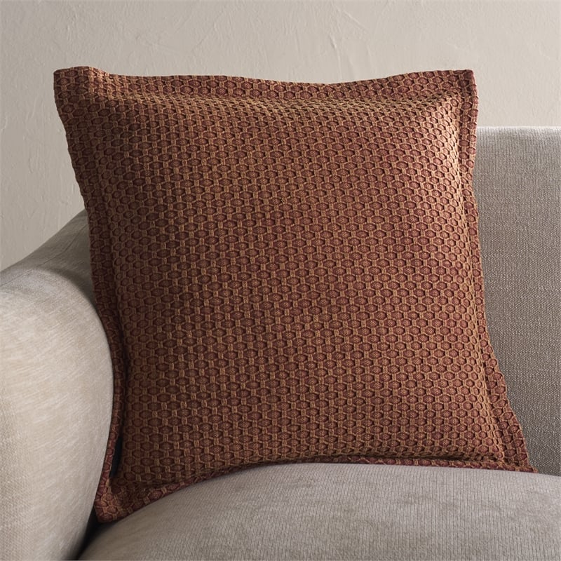 Safavieh Demi Cotton Pillow in Rust