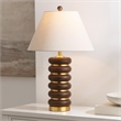 Safavieh Arani Resin and Metal Table Lamp in Brown / Brass