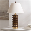 Safavieh Arani Resin and Metal Table Lamp in Brown / Brass