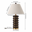 Safavieh Arani Resin and Metal Table Lamp in Brown / Brass