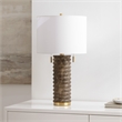 Safavieh Tova Resin and Metal Table Lamp in Dark Gray