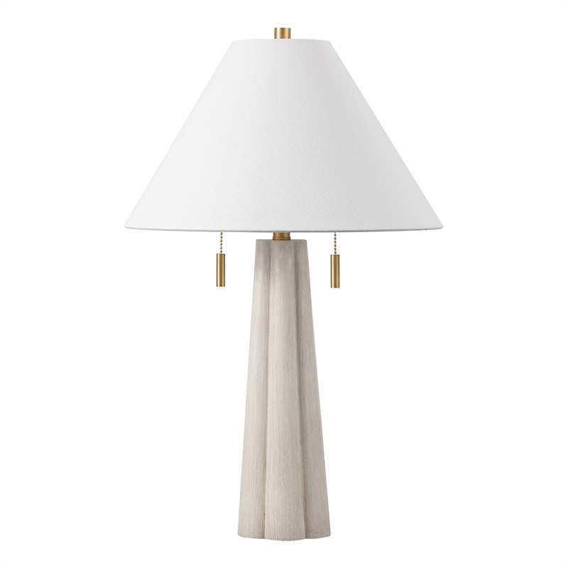 Safavieh Irena Resin and Metal Table Lamp in White / Gold