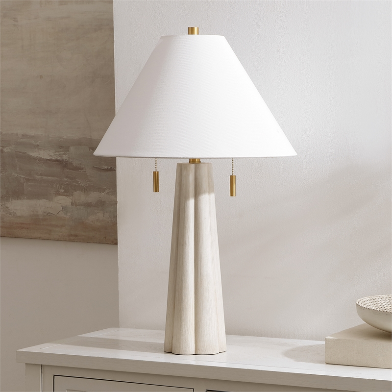 Safavieh Irena Resin and Metal Table Lamp in White / Gold