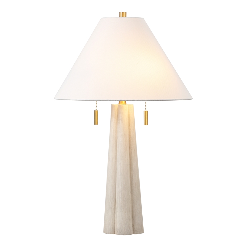 Safavieh Irena Resin and Metal Table Lamp in White / Gold