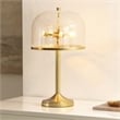 Safavieh Daye Glass and Metal Table Lamp in Clear / Brass