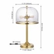 Safavieh Daye Glass and Metal Table Lamp in Clear / Brass