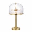 Safavieh Daye Glass and Metal Table Lamp in Clear / Brass