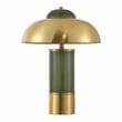 Safavieh Drea Glass and Metal Table Lamp in Green / Brass