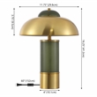 Safavieh Drea Glass and Metal Table Lamp in Green / Brass