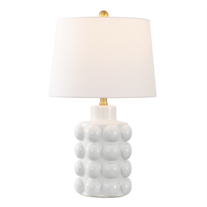 safavieh konny ceramic table lamp in white