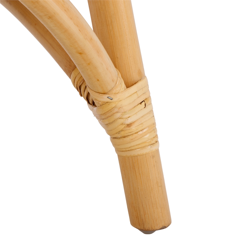 Safavieh Gwyneth Rattan Accent Chair with Cotton Cushion in White / Natural