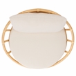 Safavieh Gwyneth Rattan Accent Chair with Cotton Cushion in White / Natural