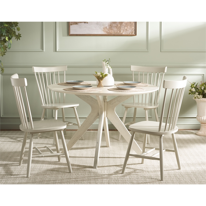 Safavieh Parker Wood Spindle Dining Chair (Set Of 2) in Off White