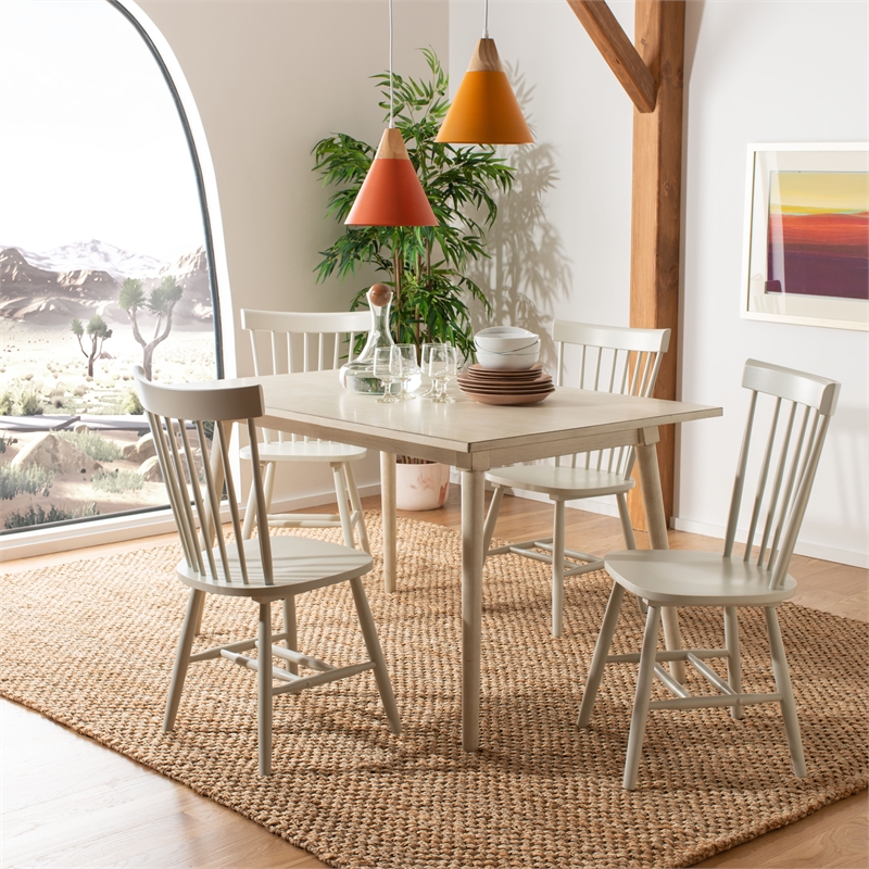 Safavieh Parker Wood Spindle Dining Chair (Set Of 2) in Off White