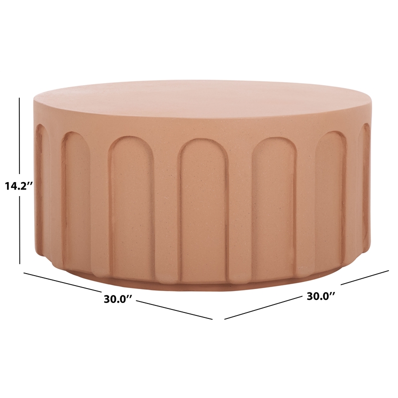 Safavieh Nikolaus Coffee Table in Terracotta