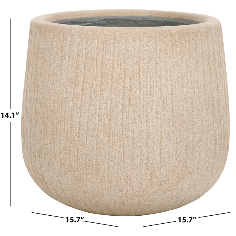 Safavieh Francia Concrete Planter in Beige