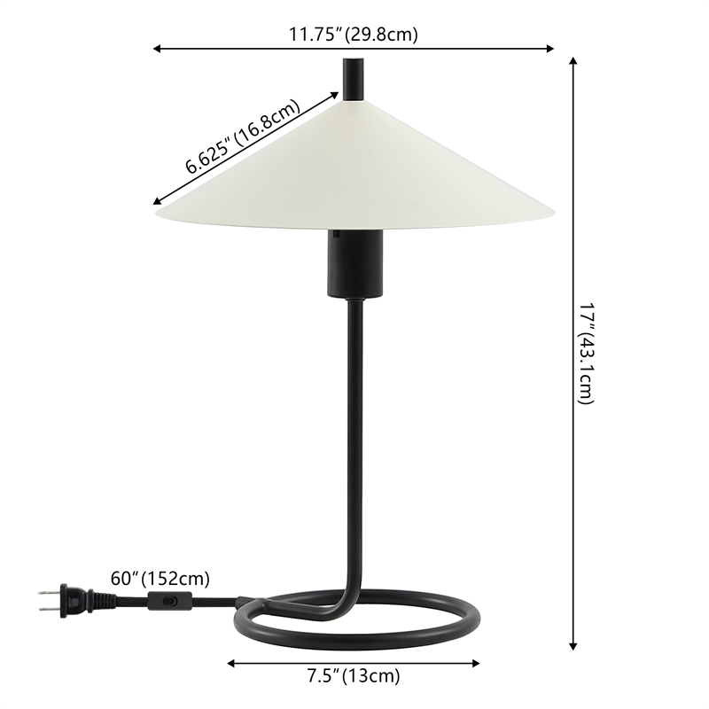 Safavieh Khlo Iron Table Lamp in Cream / Black