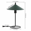 Safavieh Khlo Iron Table Lamp in Green / Black