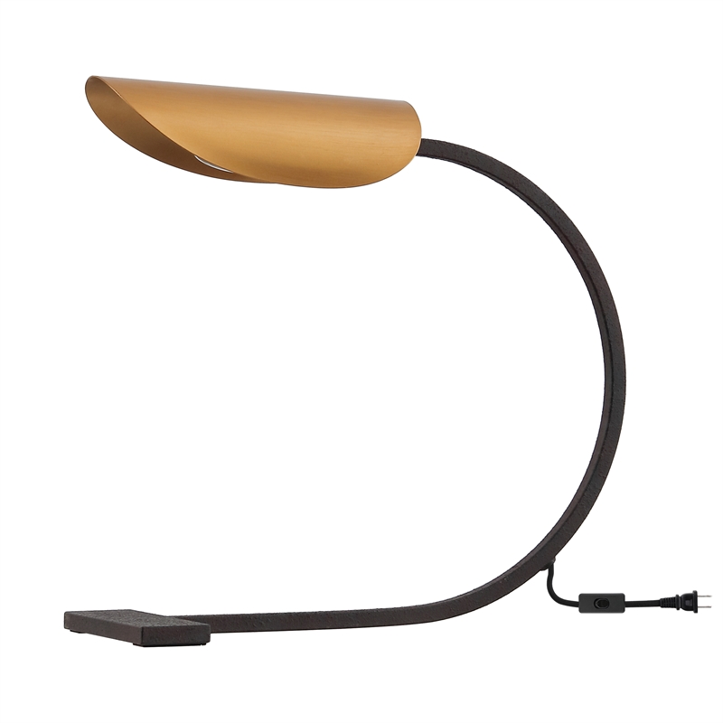 Safavieh Mari Iron Table Lamp in Gold / Rust