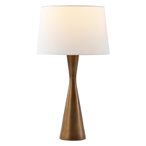 safavieh edie resin table lamp in brass