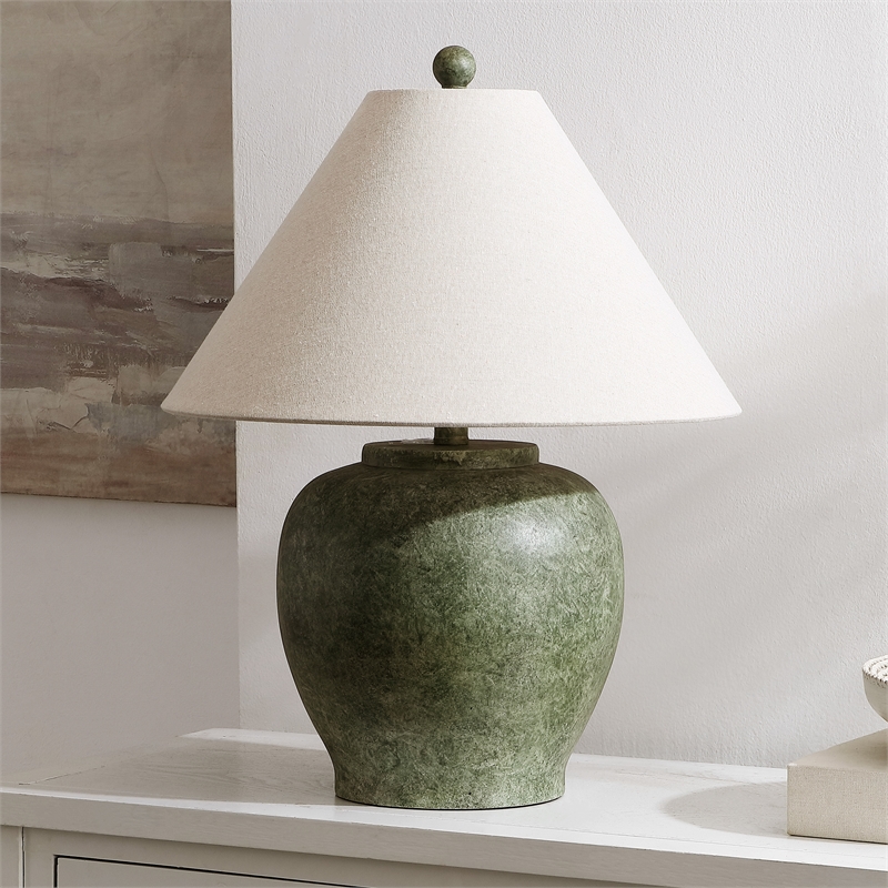 Safavieh Dylan Resin Table Lamp in Green