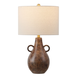 safavieh shiloh ceramic table lamp in brown