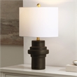 Safavieh Doni Ceramic Table Lamp in Black / Brass