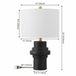 Safavieh Doni Ceramic Table Lamp in Black / Brass