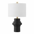 Safavieh Doni Ceramic Table Lamp in Black / Brass