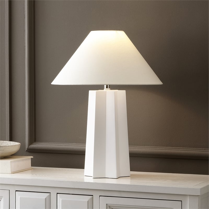 Safavieh Symone Resin Table Lamp in White