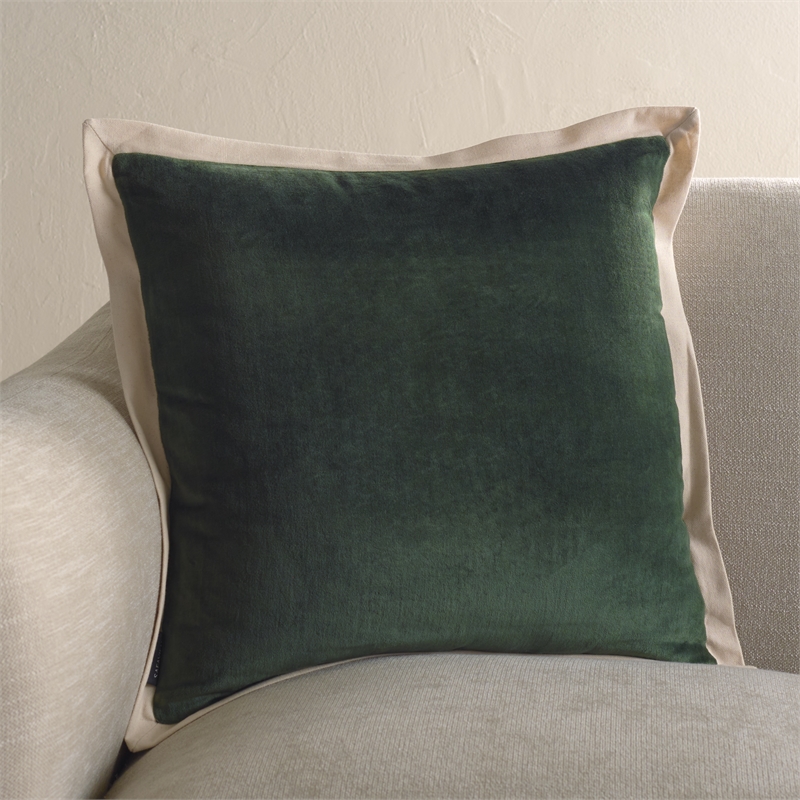 Safavieh Jordy Cotton Pillow in Olive / Natural