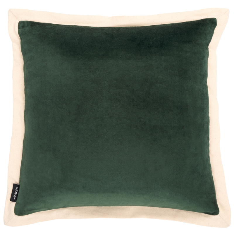 Safavieh Jordy Cotton Pillow in Olive / Natural